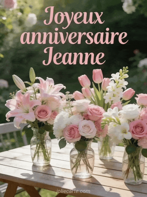Joyeux anniversaire Jeanne - Joyeux anniversaire jeanne fleurs