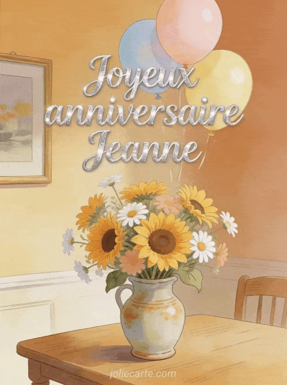 Joyeux anniversaire Jeanne - Carte joyeux anniversaire jeanne