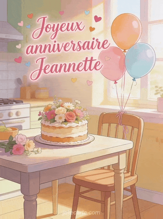 Joyeux anniversaire Jeannette - Joyeux anniversaire jeannette gif anime