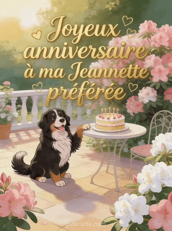 Joyeux anniversaire Jeannette - Carte joyeux anniversaire jeannette gratuite