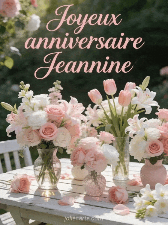 Joyeux anniversaire Jeannine - Jeannine fleurs