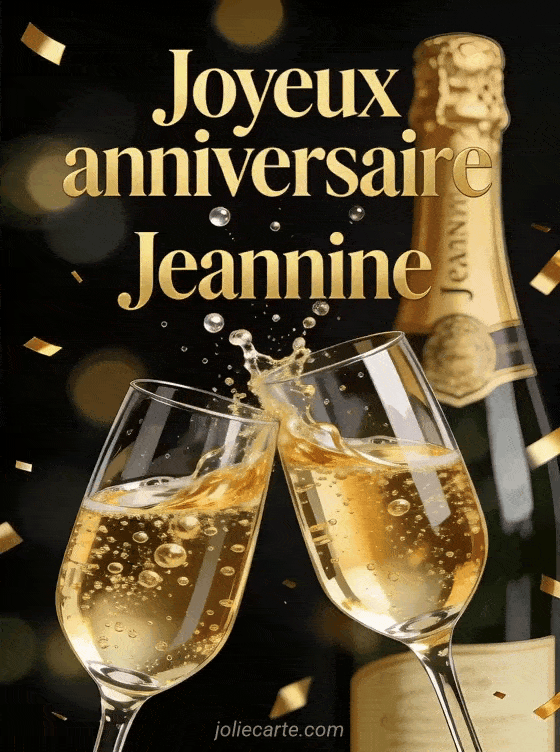 Joyeux anniversaire Jeannine - Jeannine champagne