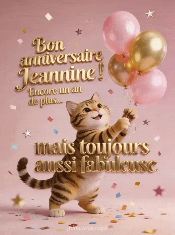 Joyeux anniversaire Jeannine - Bon anniversaire jeannine