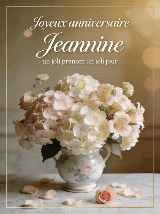 Joyeux anniversaire Jeannine - Joyeux anniversaire jeannine fleurs
