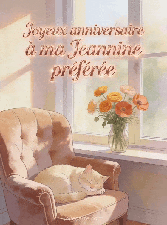 Joyeux anniversaire Jeannine - Carte joyeux anniversaire jeannine