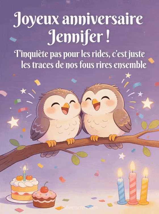 Joyeux anniversaire Jennifer - Jennifer rigolo