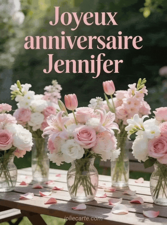 Joyeux anniversaire Jennifer - Jennifer fleurs