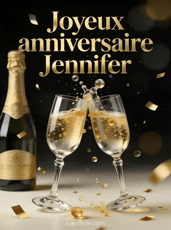 Joyeux anniversaire Jennifer - Jennifer champagne