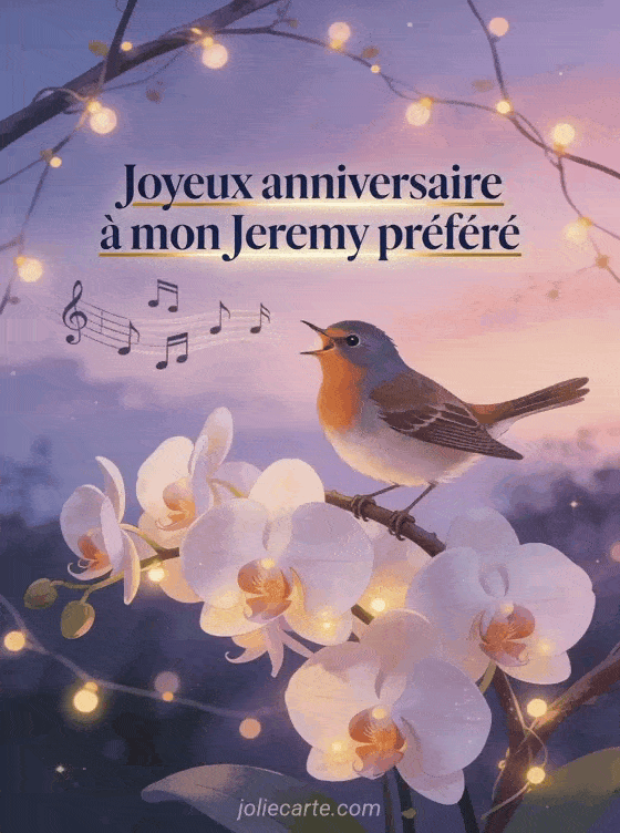 Joyeux anniversaire Jeremy - Carte joyeux anniversaire jeremy