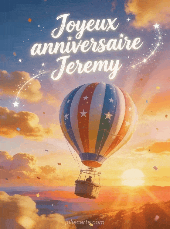 Joyeux anniversaire Jeremy - Carte joyeux anniversaire jeremy gratuite