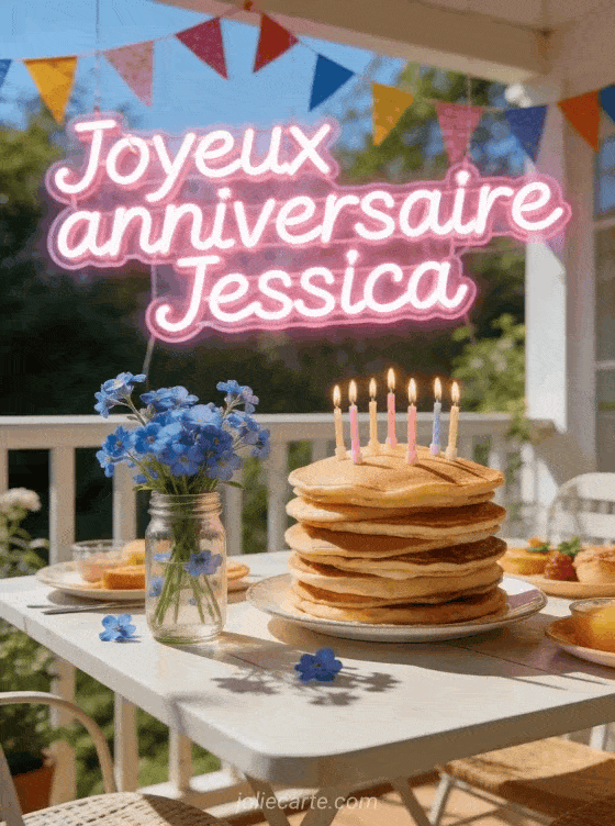 Joyeux anniversaire Jessica - Jolie carte joyeux anniversaire jessica