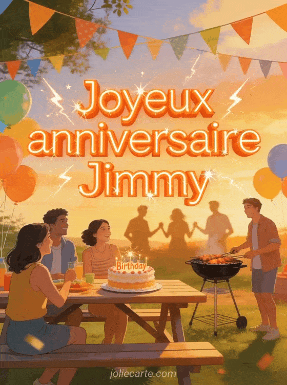 Joyeux anniversaire Jimmy - Carte joyeux anniversaire jimmy gratuite