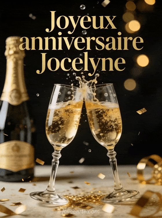 Joyeux anniversaire Jocelyne - Jocelyne champagne