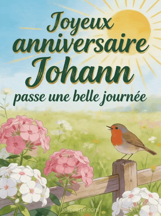 Joyeux anniversaire Johann - Carte joyeux anniversaire johann