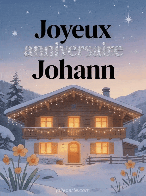 Joyeux anniversaire Johann - Carte joyeux anniversaire johann gratuite