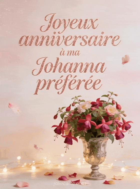 Joyeux anniversaire Johanna - Carte joyeux anniversaire johanna