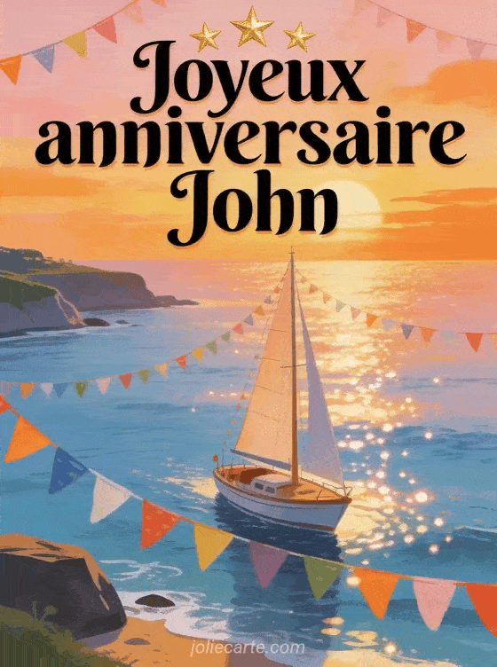 Joyeux anniversaire John - Carte joyeux anniversaire john