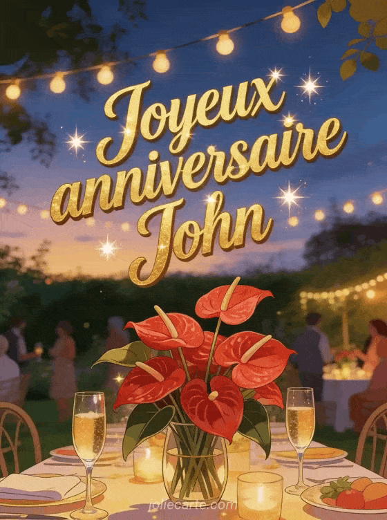 Joyeux anniversaire John - Carte joyeux anniversaire john gratuite