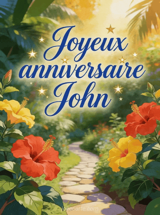 Joyeux anniversaire John - Joyeux anniversaire john fleurs