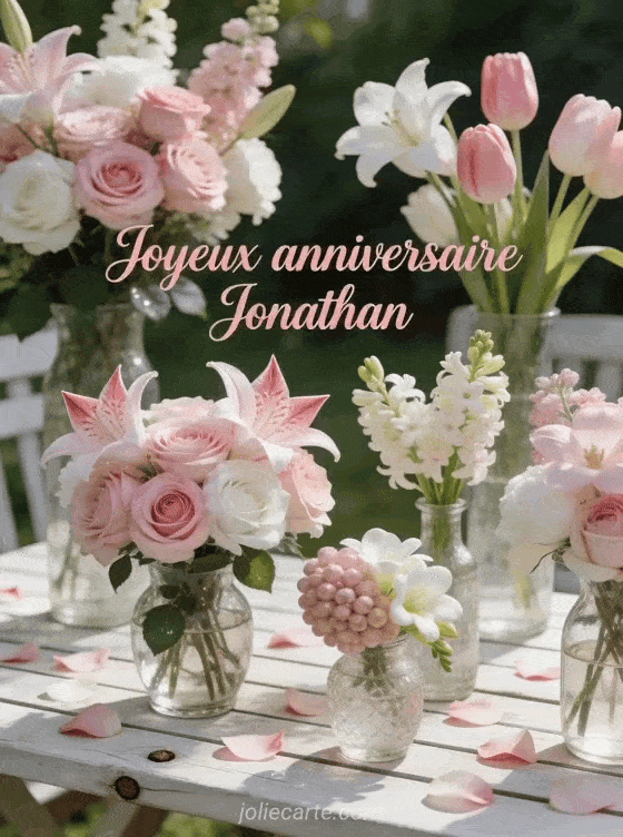 Joyeux anniversaire Jonathan - Joyeux anniversaire jonathan fleurs