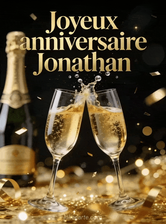 Joyeux anniversaire Jonathan - Jonathan champagne