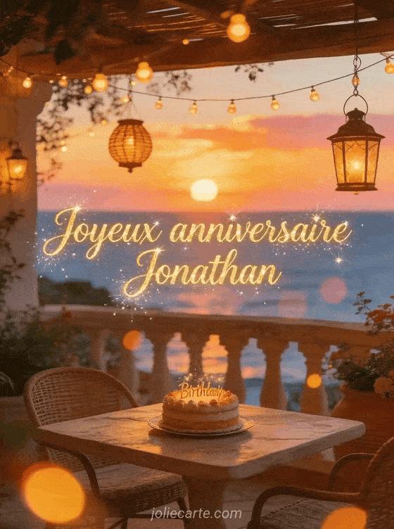 Joyeux anniversaire Jonathan - Jolie carte joyeux anniversaire jonathan