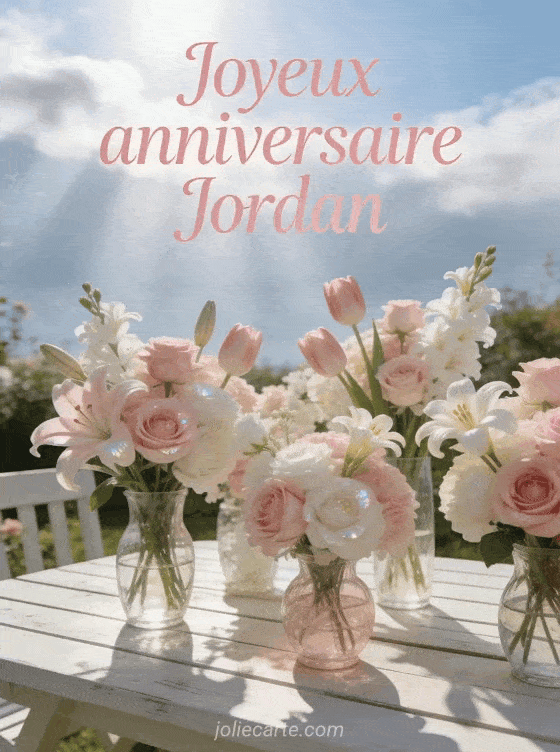 Joyeux anniversaire Jordan - Joyeux anniversaire jordan fleurs