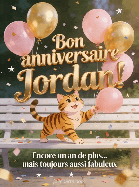 Joyeux anniversaire Jordan - Bon anniversaire jordan