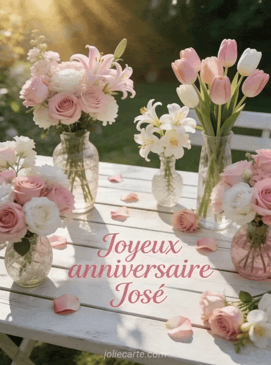Joyeux anniversaire Jose - Jose fleurs