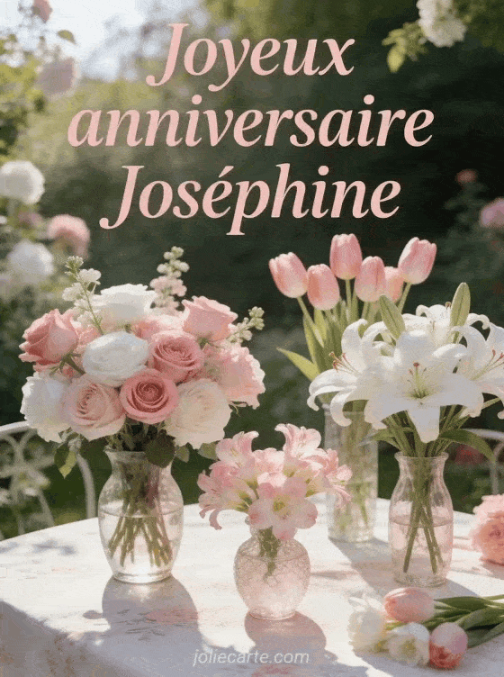 Joyeux anniversaire Joséphine - Joyeux anniversaire josephine fleurs