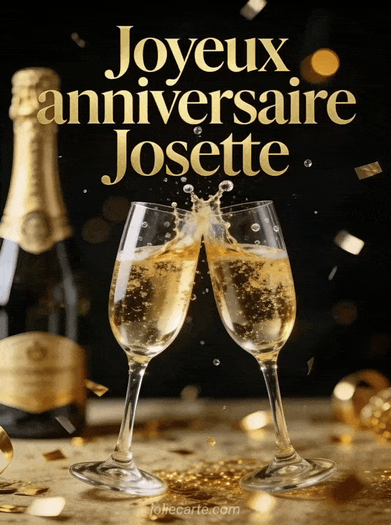 Joyeux anniversaire Josette - Josette champagne