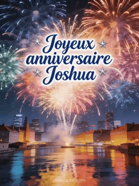 Joyeux anniversaire Joshua - Carte joyeux anniversaire joshua