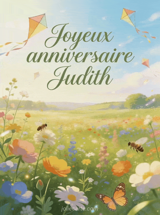 Joyeux anniversaire Judith - Carte joyeux anniversaire judith gratuite