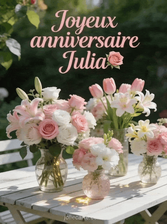 Joyeux anniversaire Julia - Julia fleurs