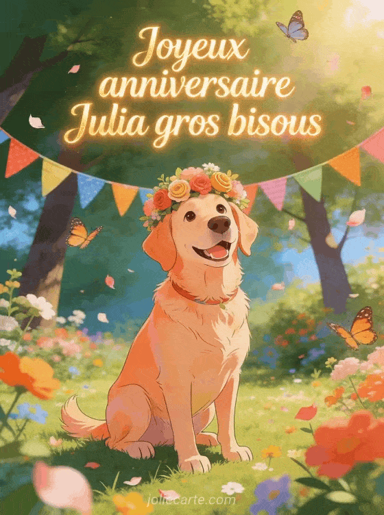 Joyeux anniversaire Julia - Joyeux anniversaire julia gros bisous