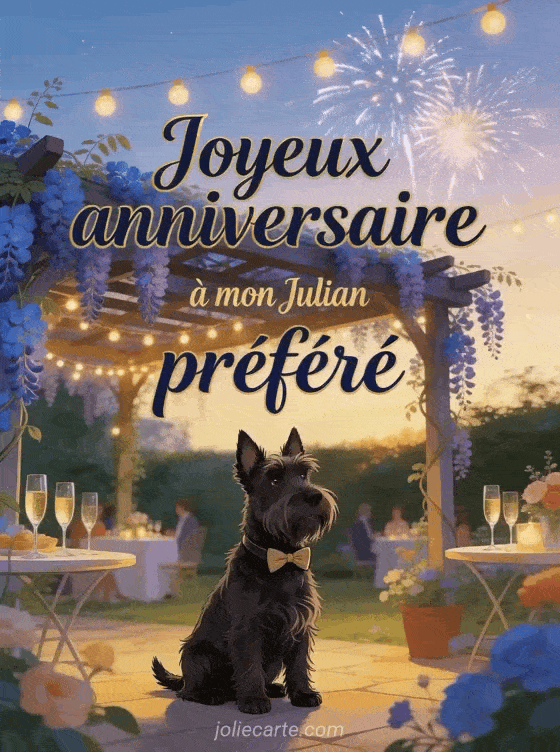 Joyeux anniversaire Julian - Carte joyeux anniversaire julian gratuite