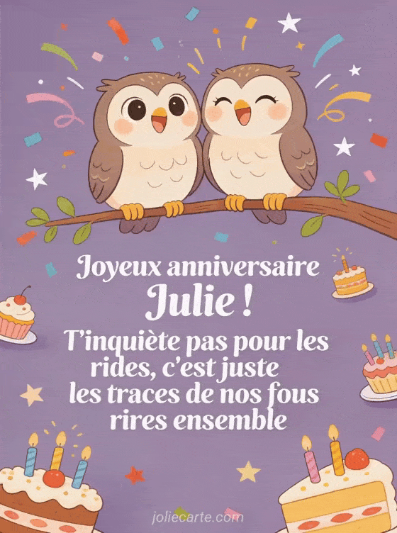 Joyeux anniversaire Julie - Julie rigolo