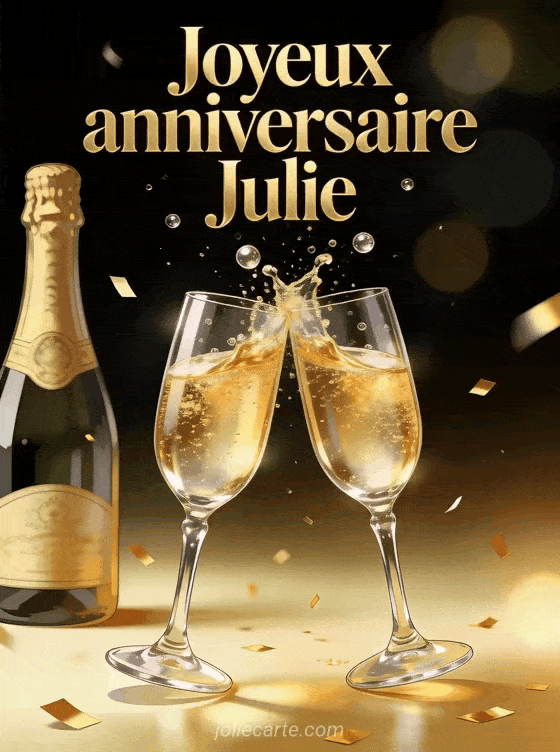 Joyeux anniversaire Julie - Julie champagne