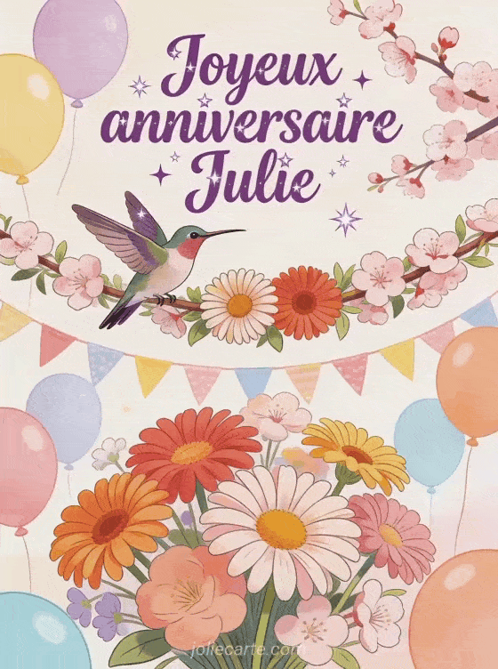 Joyeux anniversaire Julie - Joyeux anniversaire julie gif
