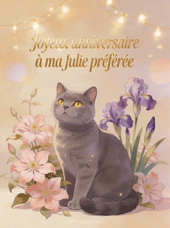 Joyeux anniversaire Julie - Carte joyeux anniversaire julie