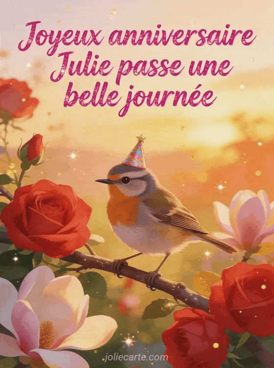 Joyeux anniversaire Julie - Carte joyeux anniversaire julie gratuite