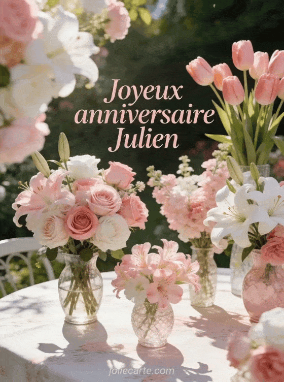 Joyeux anniversaire Julien - Joyeux anniversaire julien fleurs