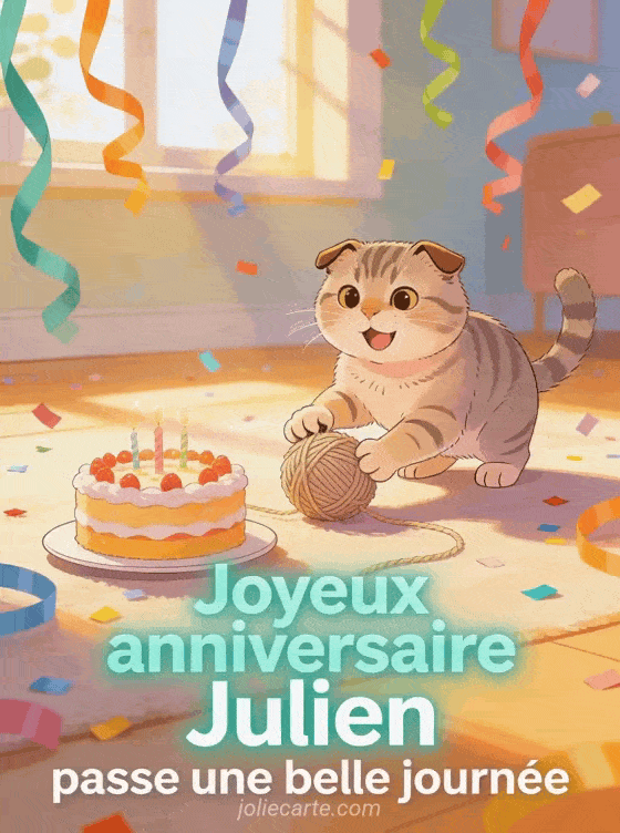 Joyeux anniversaire Julien - Joyeux anniversaire julien gif