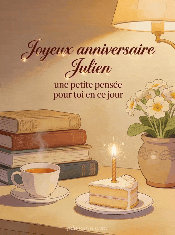 Joyeux anniversaire Julien - Carte joyeux anniversaire julien gratuite