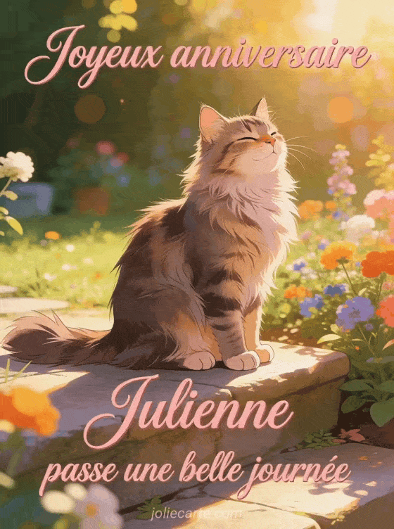 Joyeux anniversaire Julienne - Carte joyeux anniversaire julienne gratuite