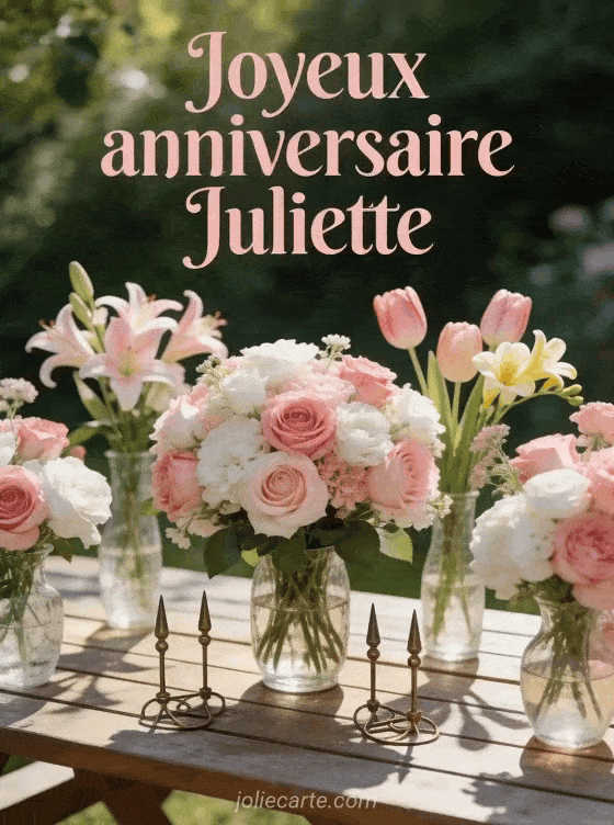 Joyeux anniversaire Juliette - Juliette fleurs