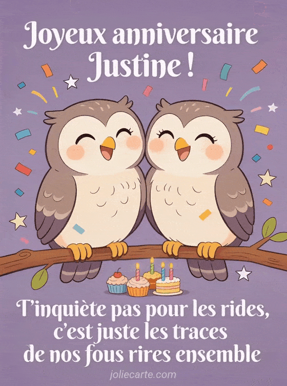 Joyeux anniversaire Justine - Joyeux anniversaire justine rigolo