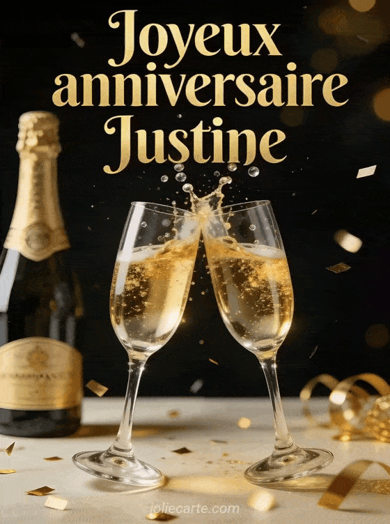 Joyeux anniversaire Justine - Justine champagne