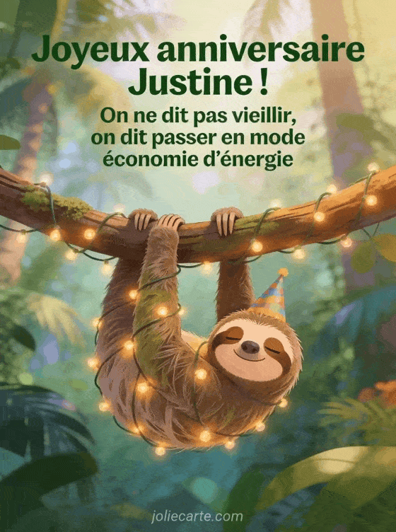 Joyeux anniversaire Justine - Justine humour