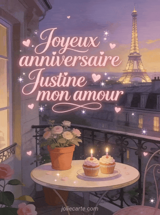 Joyeux anniversaire Justine - Joyeux anniversaire justine mon amour